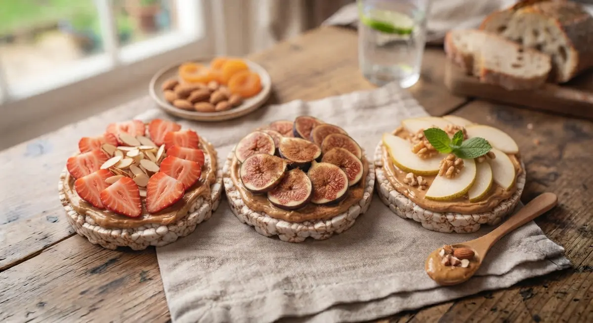 Rice Crackers with Almond Butter